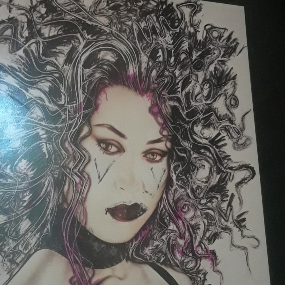 Beautiful large Cyphy Olivia pinup art signed